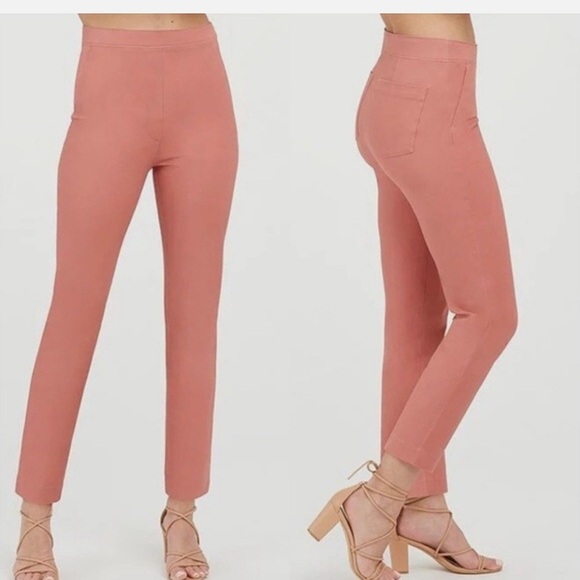 SPANX On The Go Slim Straight Ankle Pull On Pants Size Large - Picture 1 of 5
